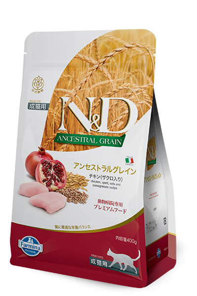 【ファルミナ】〈猫用〉N&D アンセストラルグレイン チキン(ザクロ入り)成猫用